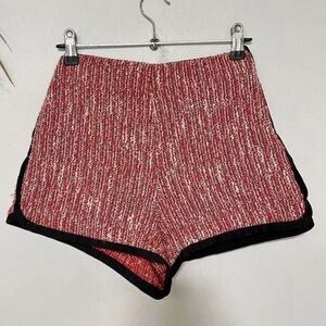 Maje Iveri Tweed Red Rouge Shorts Size 34 (0)